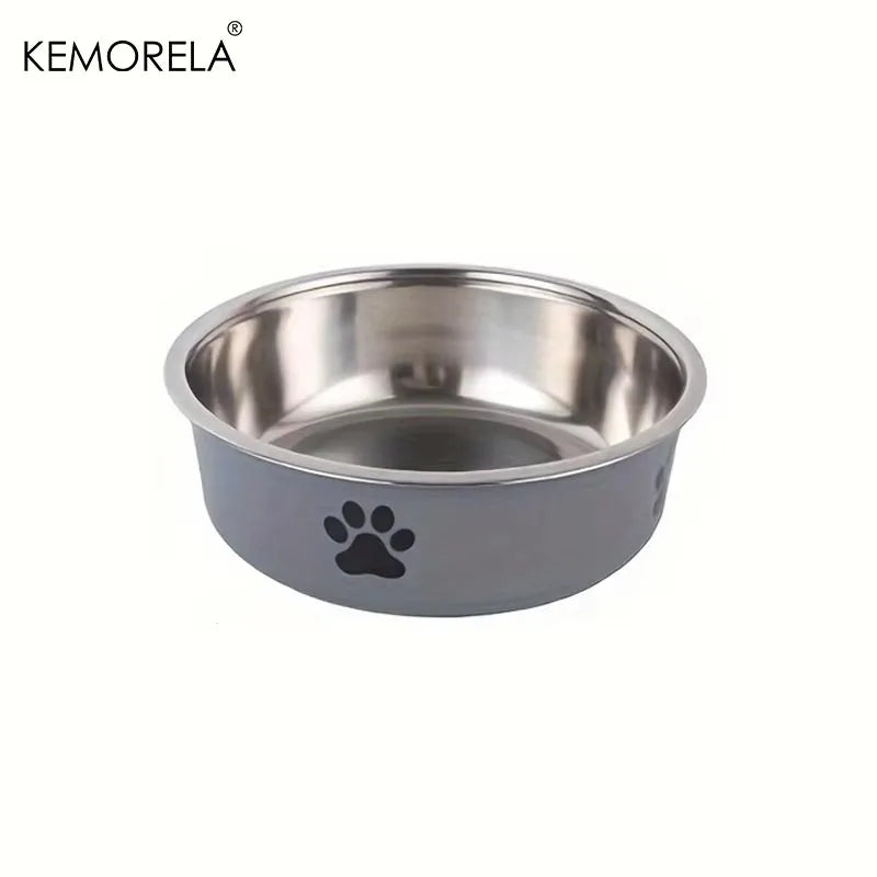 Non-Slip Stainless Steel Pet Bowl for Cats & Dogs