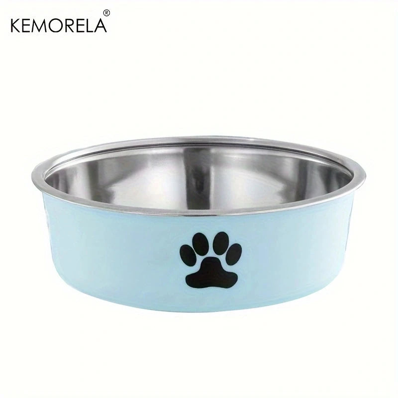 Non-Slip Stainless Steel Pet Bowl for Cats & Dogs