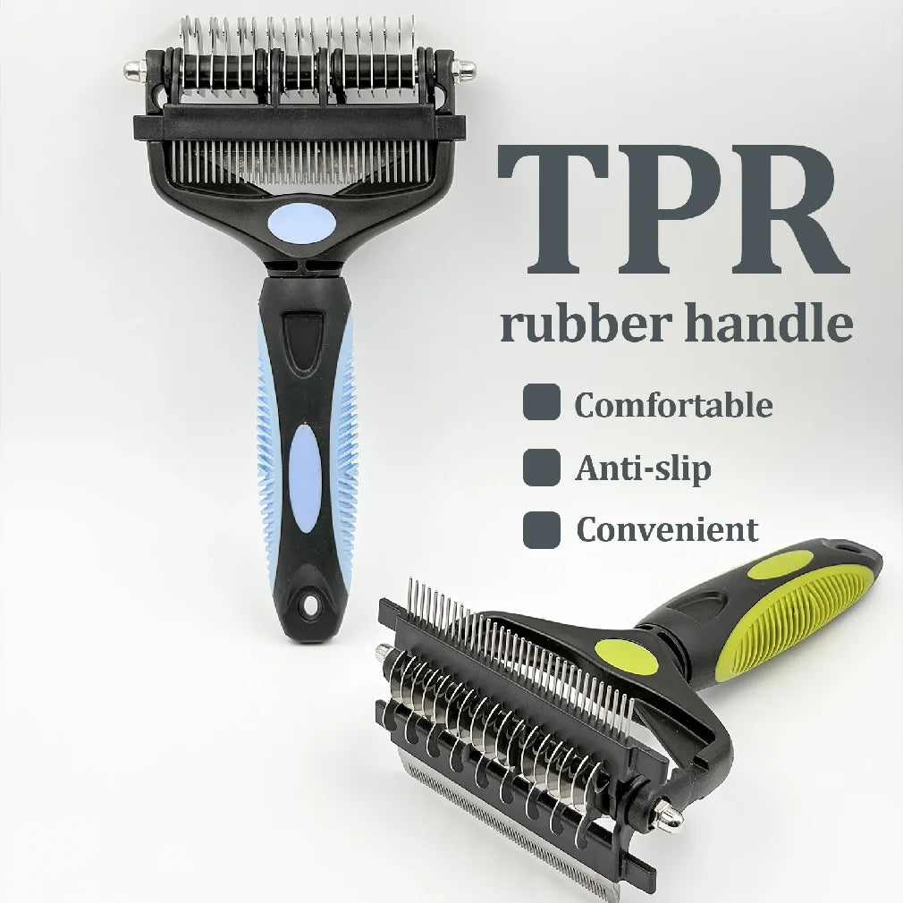 Brosse de toilettage anti-mue 3-en-1 pour chats et chiens