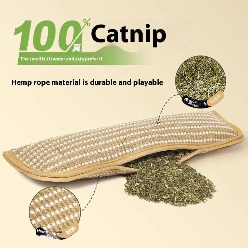 Juguete de almohada con hierba gatera para limpiar los dientes de los gatos