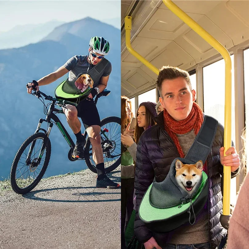 Mochila transportadora de malla para gatos y perros