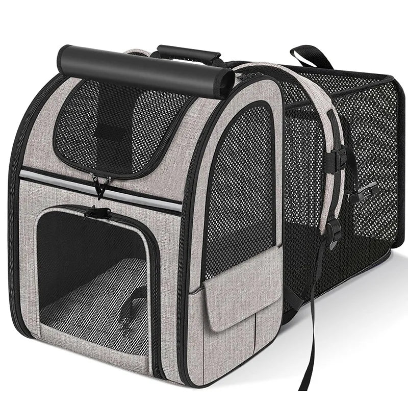 Sac à dos de transport extensible pour chiens et chats