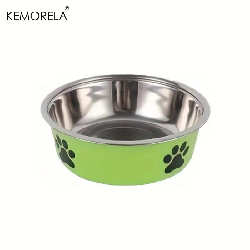 Non-Slip Stainless Steel Pet Bowl for Cats & Dogs