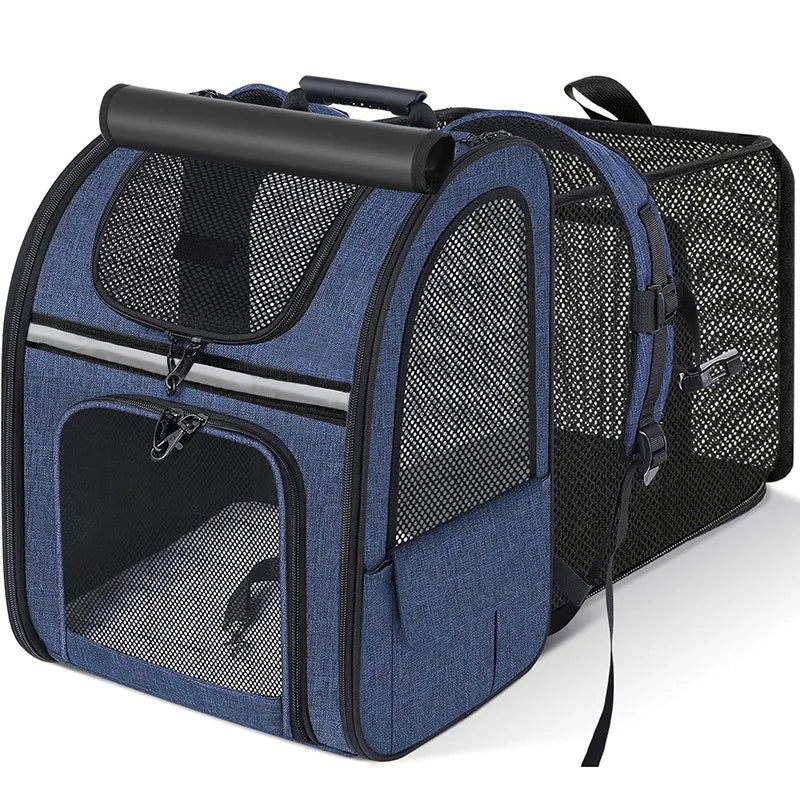 Sac à dos de transport extensible pour chiens et chats