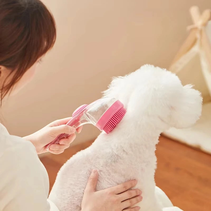 Cepillo de silicona para bañar gatos y perros
