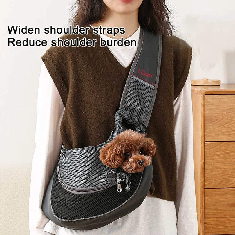 Mochila transportadora de malla para gatos y perros