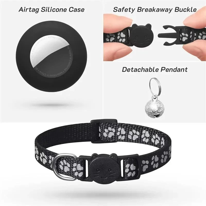 Reflective AirTag Holder Cat Collar