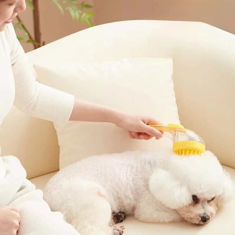 Brosse de bain en silicone pour chiens et chats