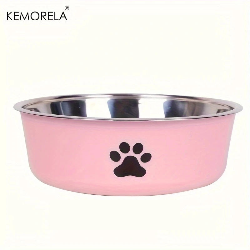 Non-Slip Stainless Steel Pet Bowl for Cats & Dogs