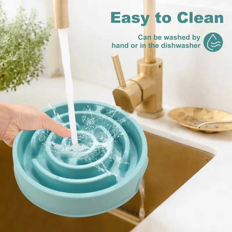 Non-Slip Slow Feeder Bowl for Cats & Dogs