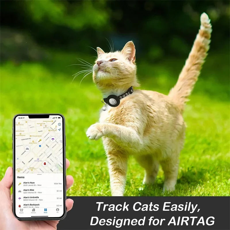 Reflective AirTag Holder Cat Collar