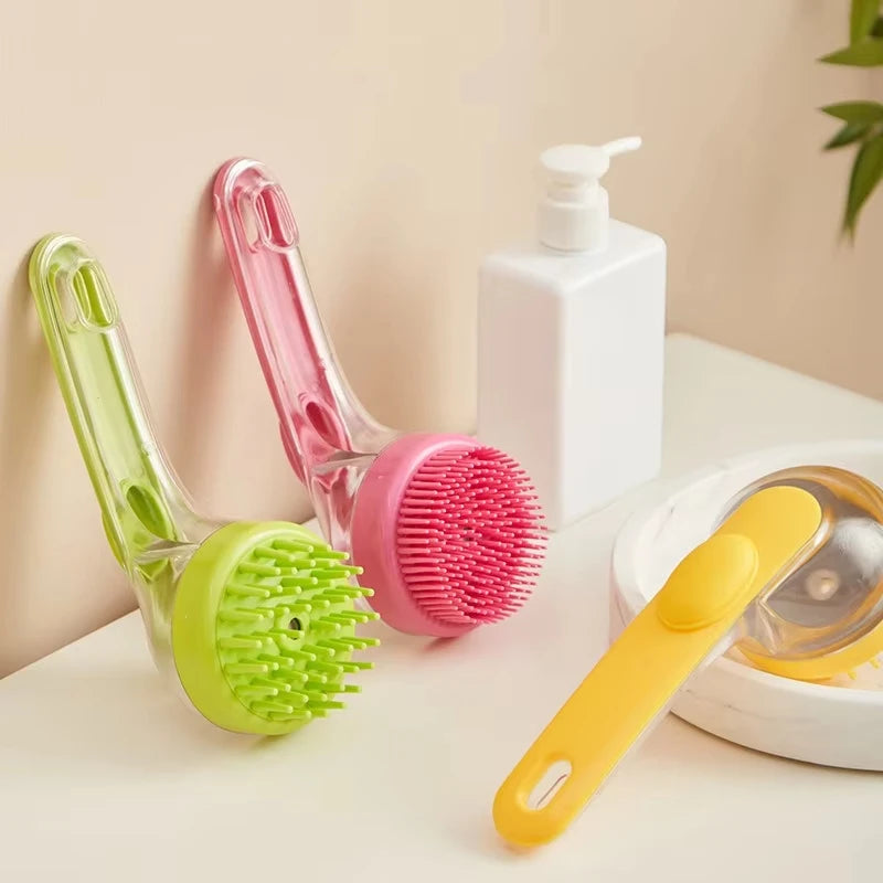 Cepillo de silicona para bañar gatos y perros