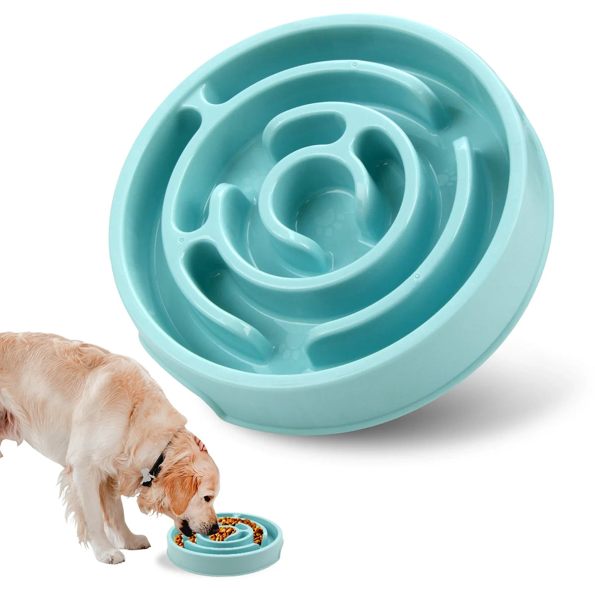 Non-Slip Slow Feeder Bowl for Cats & Dogs