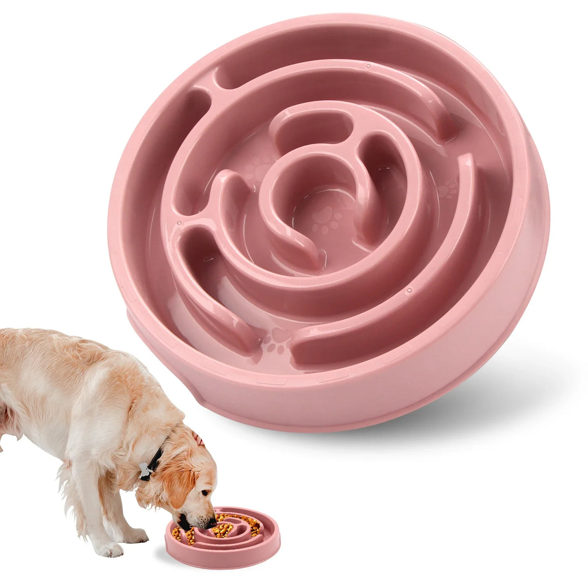 Non-Slip Slow Feeder Bowl for Cats & Dogs
