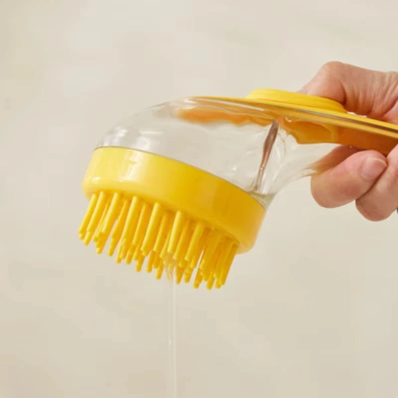 Brosse de bain en silicone pour chiens et chats