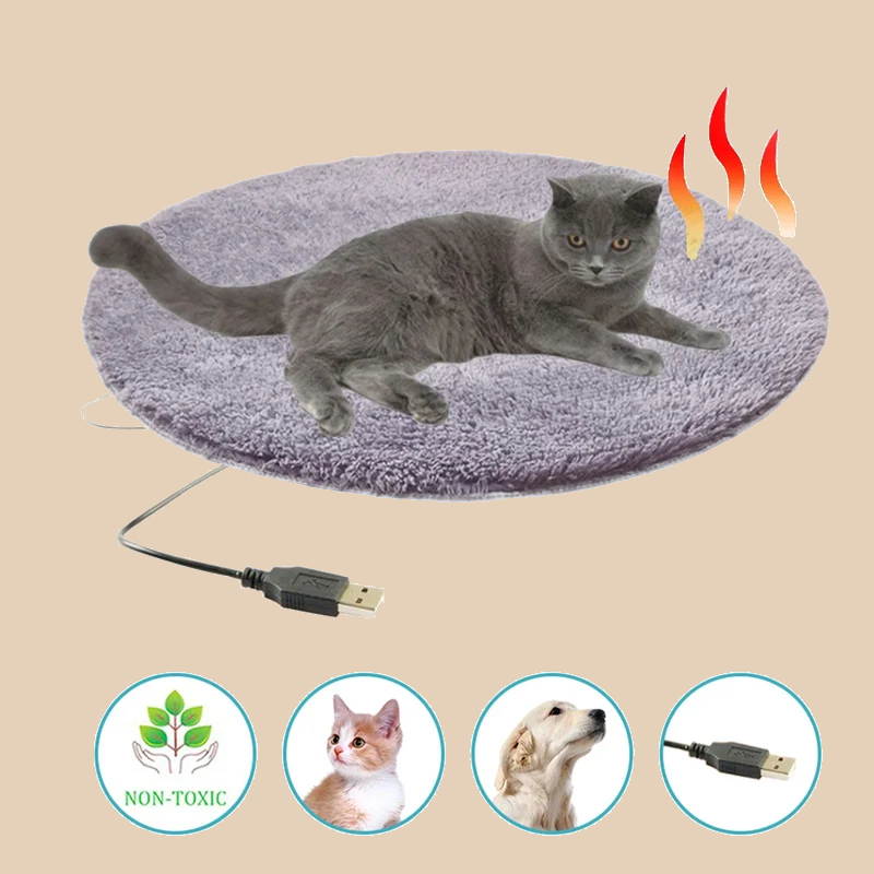 Tapis de couchage chauffant USB pour chiens et chats