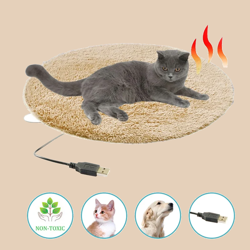 Tapis de couchage chauffant USB pour chiens et chats